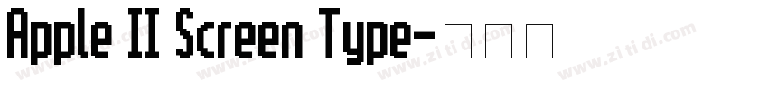 Apple II Screen Type字体转换